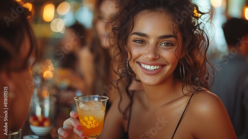 girls out in a cocktail bar...