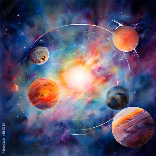 colorful planets 