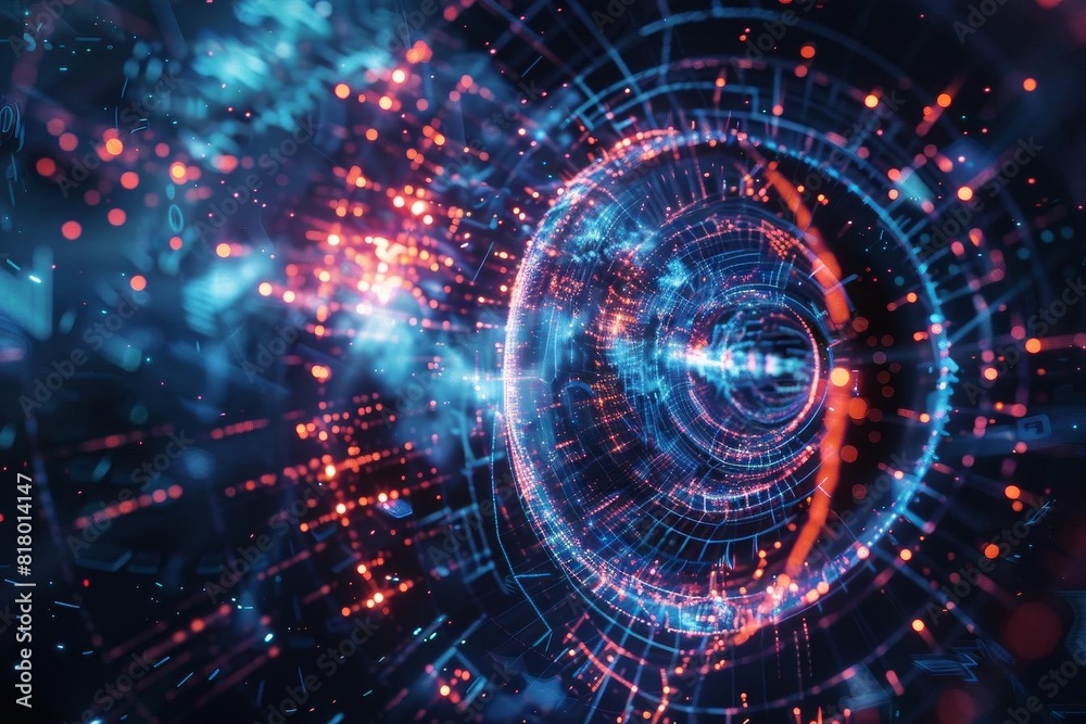 AI concept graphic, illustrating the impact of artificial intelligence in modern technology