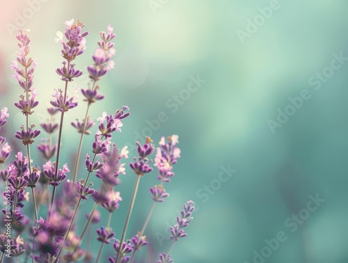 Gradient background with a blend of teal and lavender creating a soothing and spacious effect