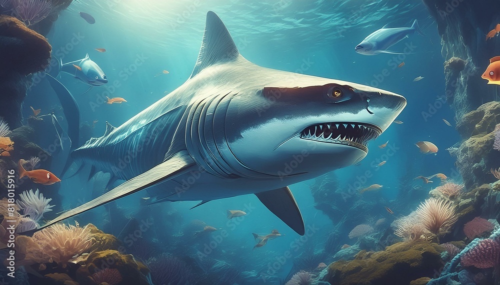 shark in the aquarium