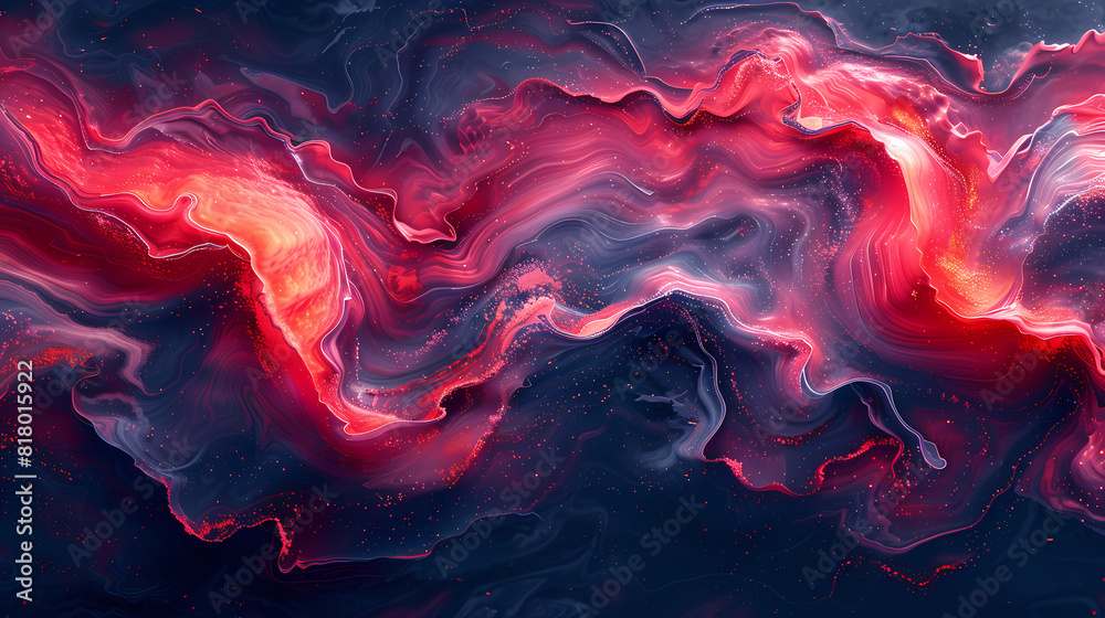 Dark abstract wallpaper background design header with flowing waves 