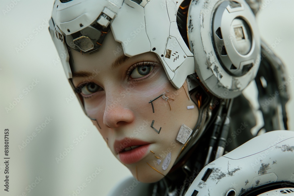 futuristic humanoid robot by generative ai futuristic humanoid robot by generative ai