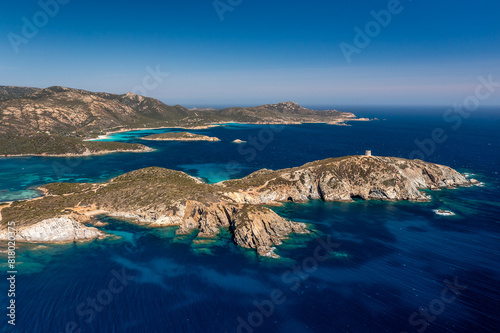 Aerial View of Capo Malfatano, Teulada, South Sardinia, Italy
