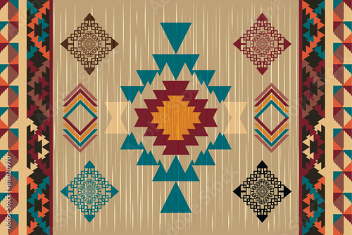 Southwestern Style - The geometric southwestern Aztec pattern makes a statement with rich colors that are easy to coordinate with a range of decor styles.