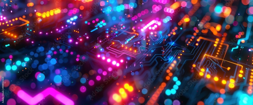 Technology Abstract, Blockchain Energy Streams, Technology Abstract Background