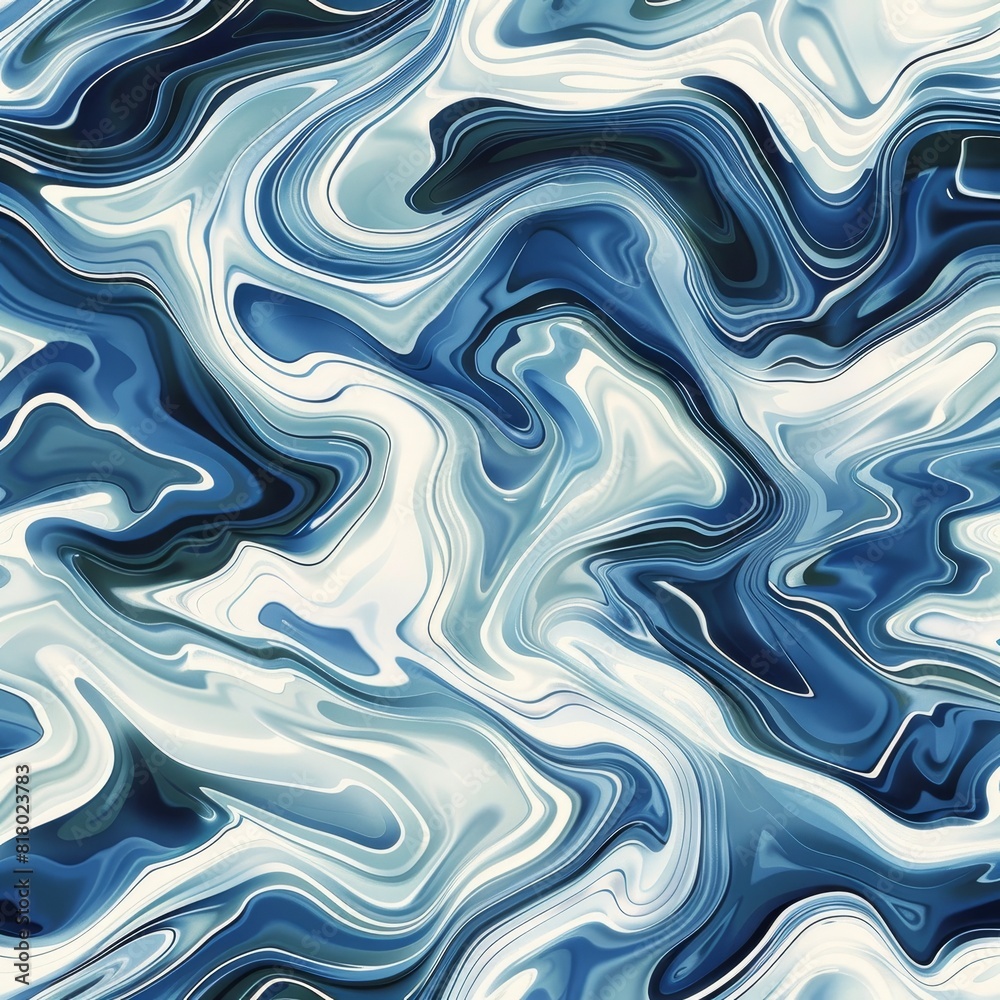 Design an Abstract Pattern inspired by the fluidity of water