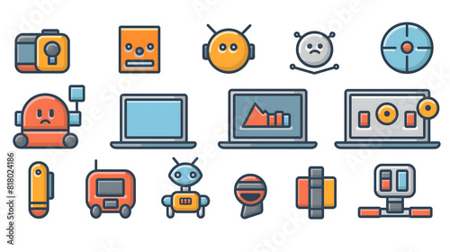 Icons representing automation engineer photo