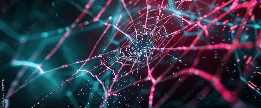 Technology Abstract, Ai Fractal Webs, Technology Abstract Background