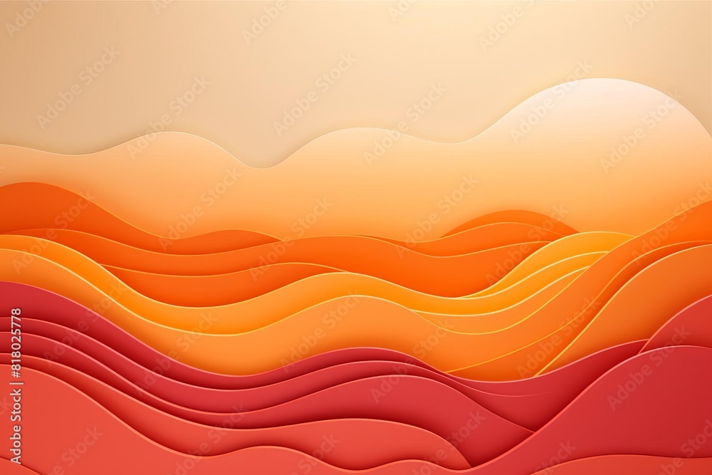 Fototapeta premium first sunrise flat design top view new beginnings theme 3D render Complementary Color Scheme
