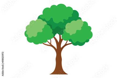 Set of watercolor green tree isolated on white background for landscape and architecture drawing  elements for environment and garden  botanical for section in spring. Watercolor trees