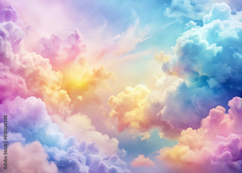 clouds in dreamy purple pink yellow blue cyan pastel hues for background clouds in dreamy purple pink yellow blue cyan pastel hues for background