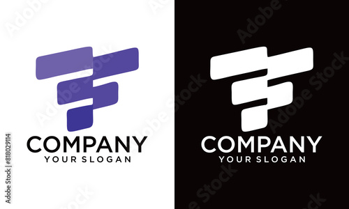 logo letter f t brand simple abstract font