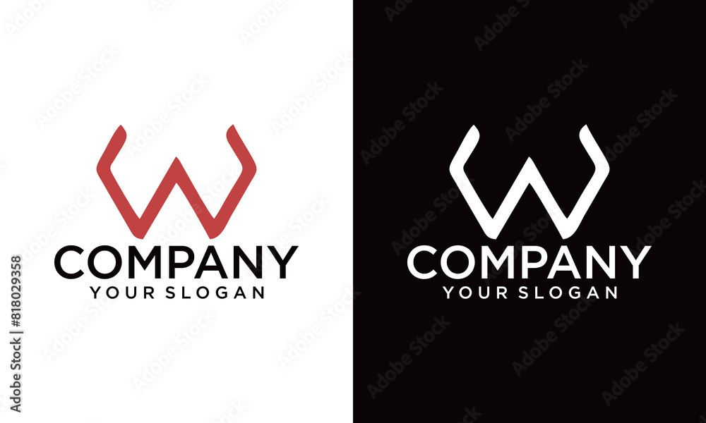EW, WE, Abstract Letters Logo Monogram