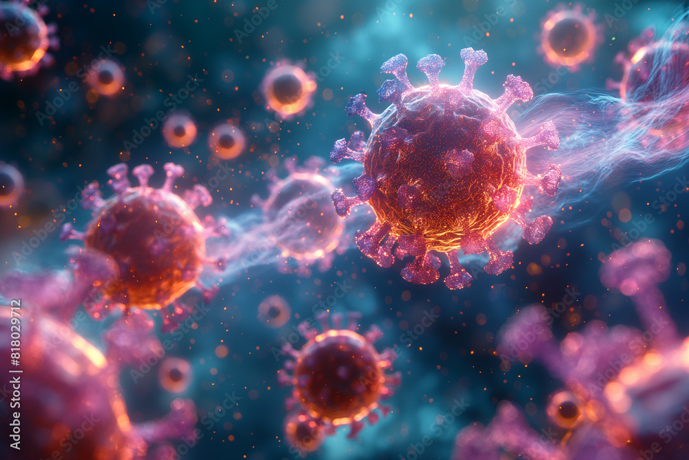 “Vivid 3D Rendering of Coronavirus Structure” “Vivid 3D Rendering of Coronavirus Structure”