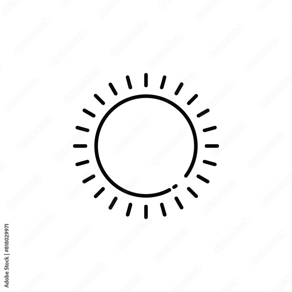 Vector icon illustration of a shining sun, symbolizing radiance and warmth Vector icon illustration of a shining sun, symbolizing radiance and warmth