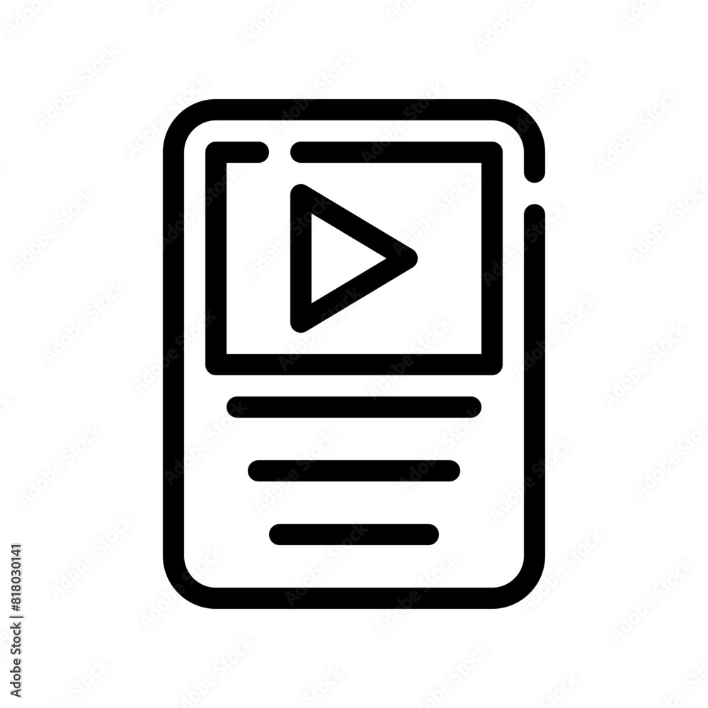 play button line icon play button line icon