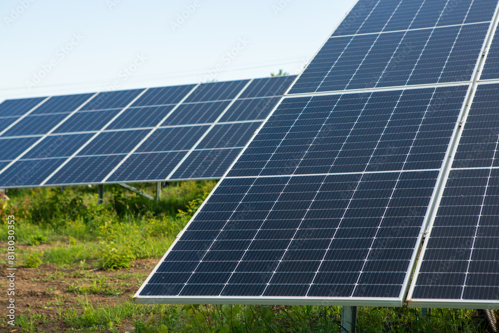 Surface of solar panels on photovoltaic power station. Renewable Energy. Green technology. Alternative electricity source. Surface of solar panels on photovoltaic power station. Renewable Energy. Green technology. Alternative electricity source.
