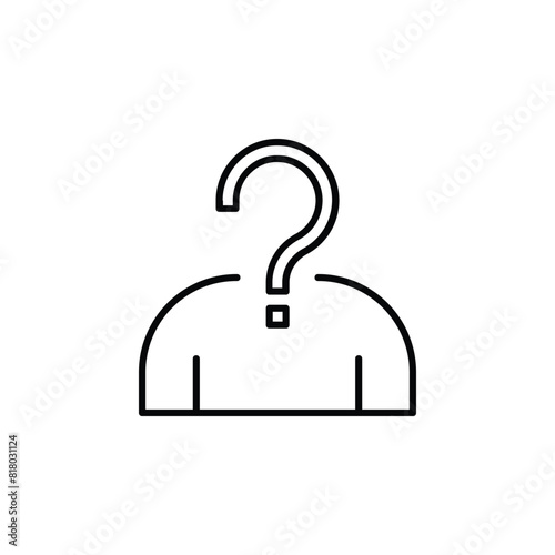 Vector icon illustration of who guess, representing mystery and curiosity