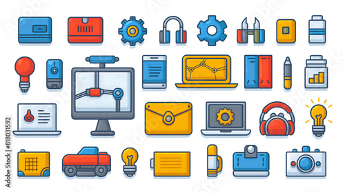 Icons representing automation engineer