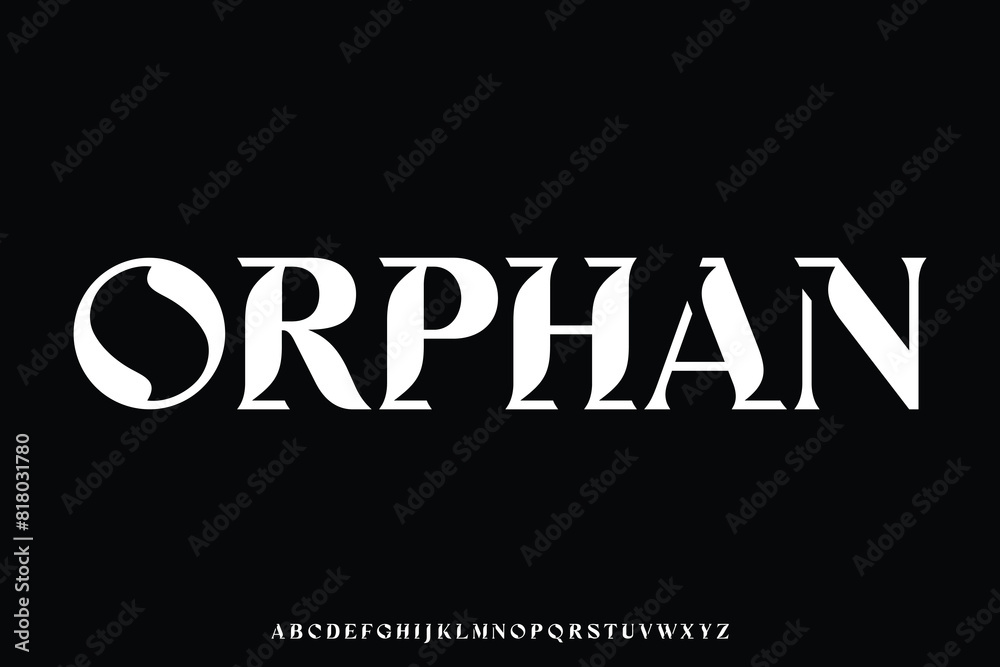 Fototapeta premium Elegant decorative serif alphabet display font vector illustration