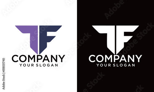 logo letter f t brand simple abstract font