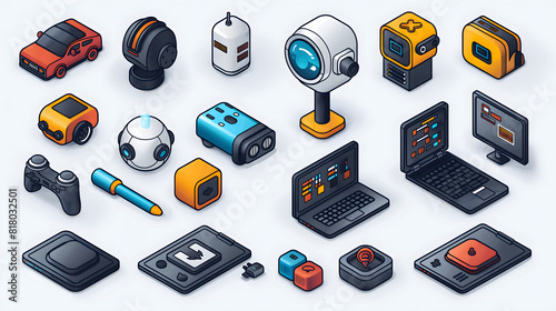 Icons representing automation engineer photo