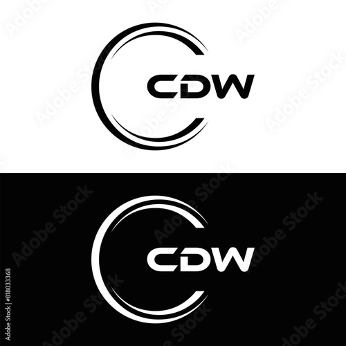 CDW logo. C D W design. White CDW letter. CDW, C D W letter logo design. C D W letter logo design in FIVE, FOUR, THREE, style. letter logo set in one artboard. C D W letter logo vector design.