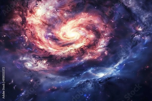 Mystical spiral galaxy  representing the wonders of the universe