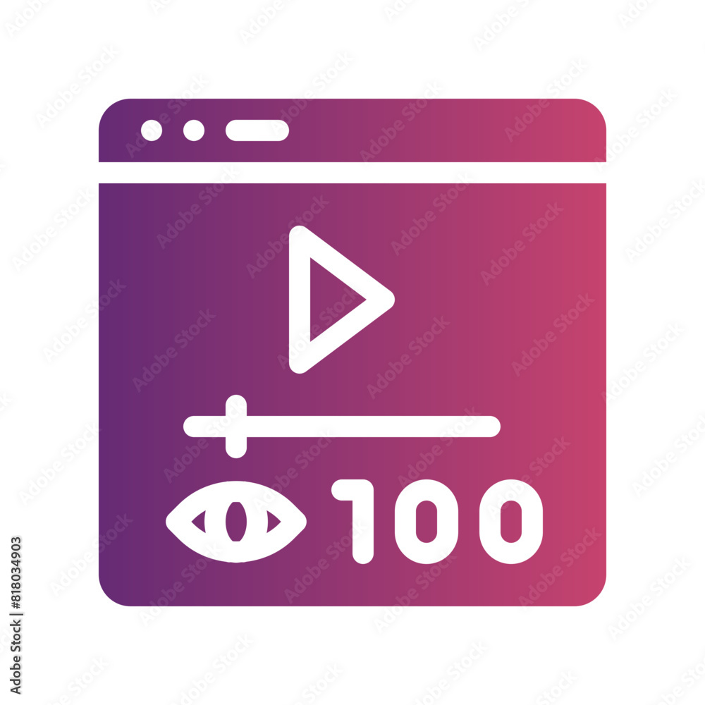 viewer flat gradient icon