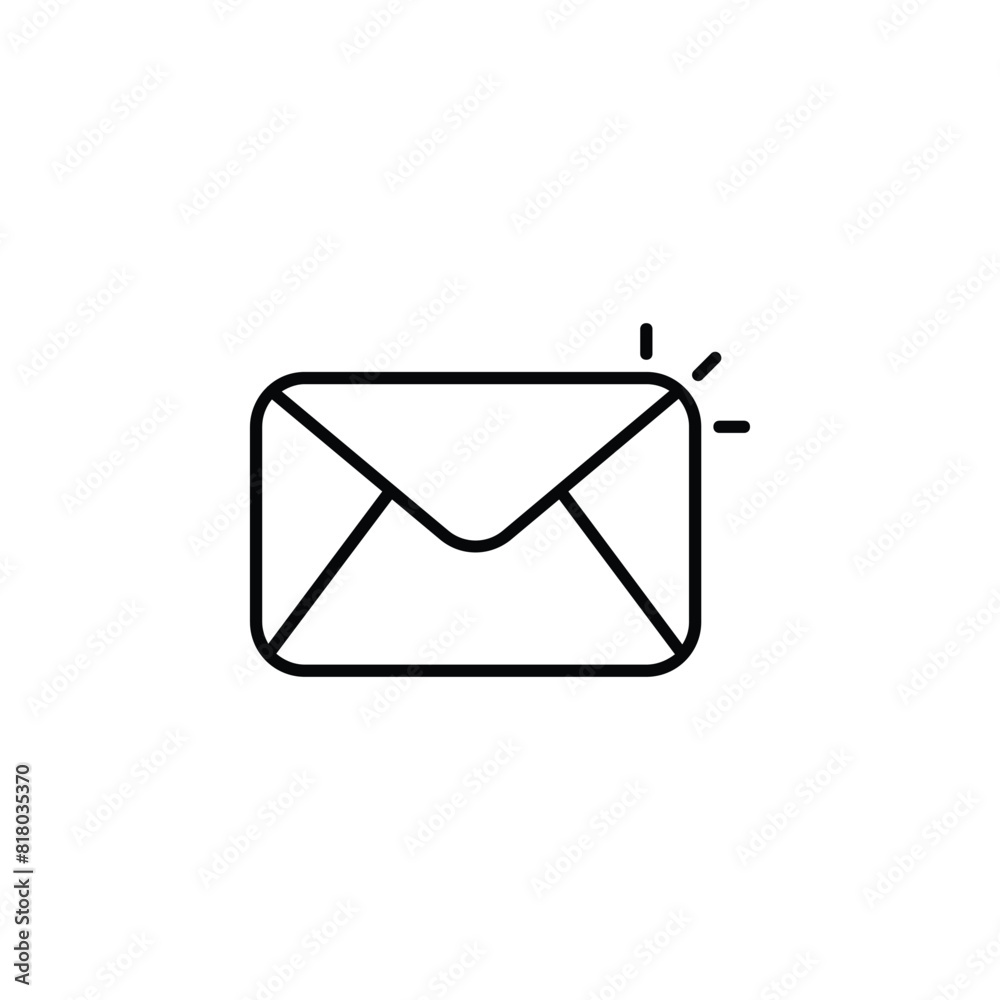 Vector icon illustration of a mail notification, symbolizing incoming messages and alerts Vector icon illustration of a mail notification, symbolizing incoming messages and alerts