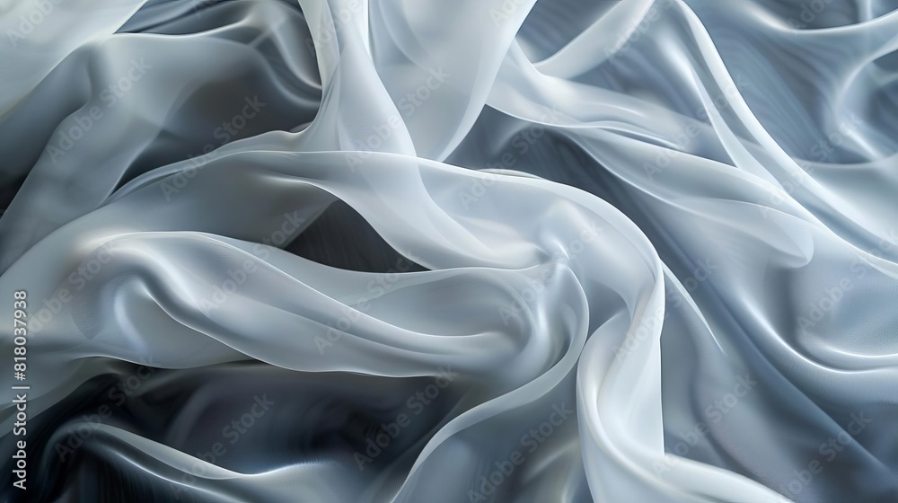Fototapeta premium Soft, flowing fabric in artistic waves, symbolizing elegance and fluidity