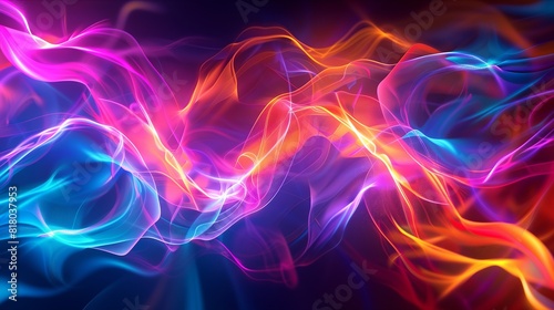 Vibrant Colorful Abstract Smoke Background for Digital Design and Creative Projects