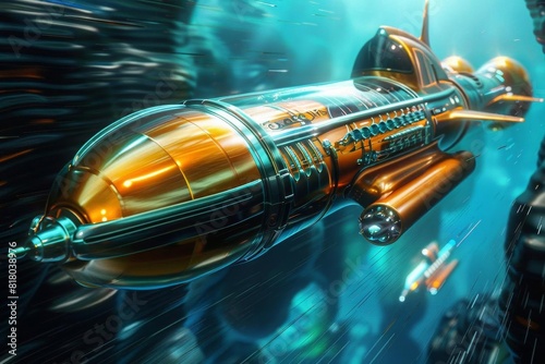 Submarine exploration vehicle, symbolizing underwater discovery