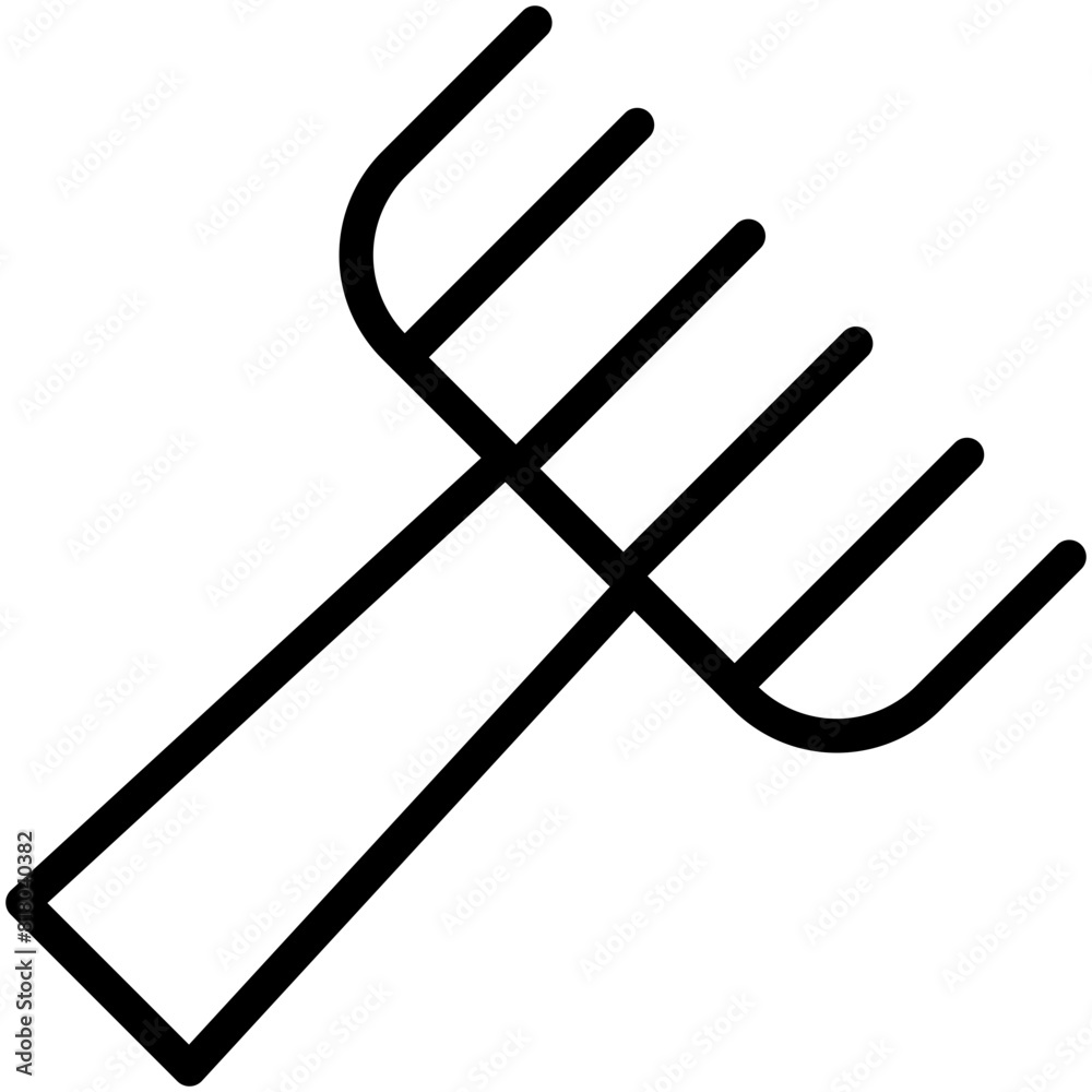 pitchfork line icon pitchfork line icon