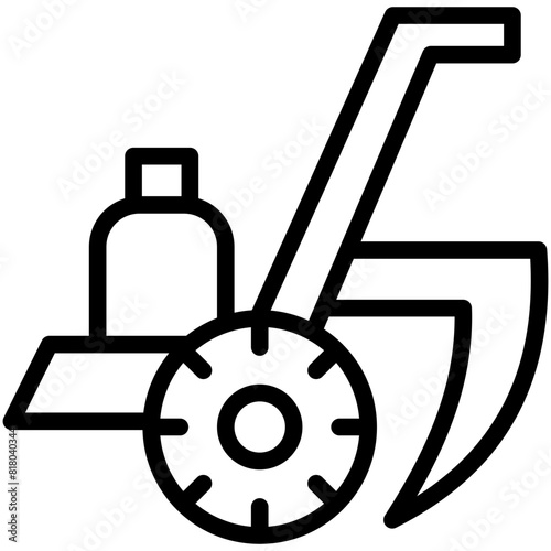 cultivator line icon