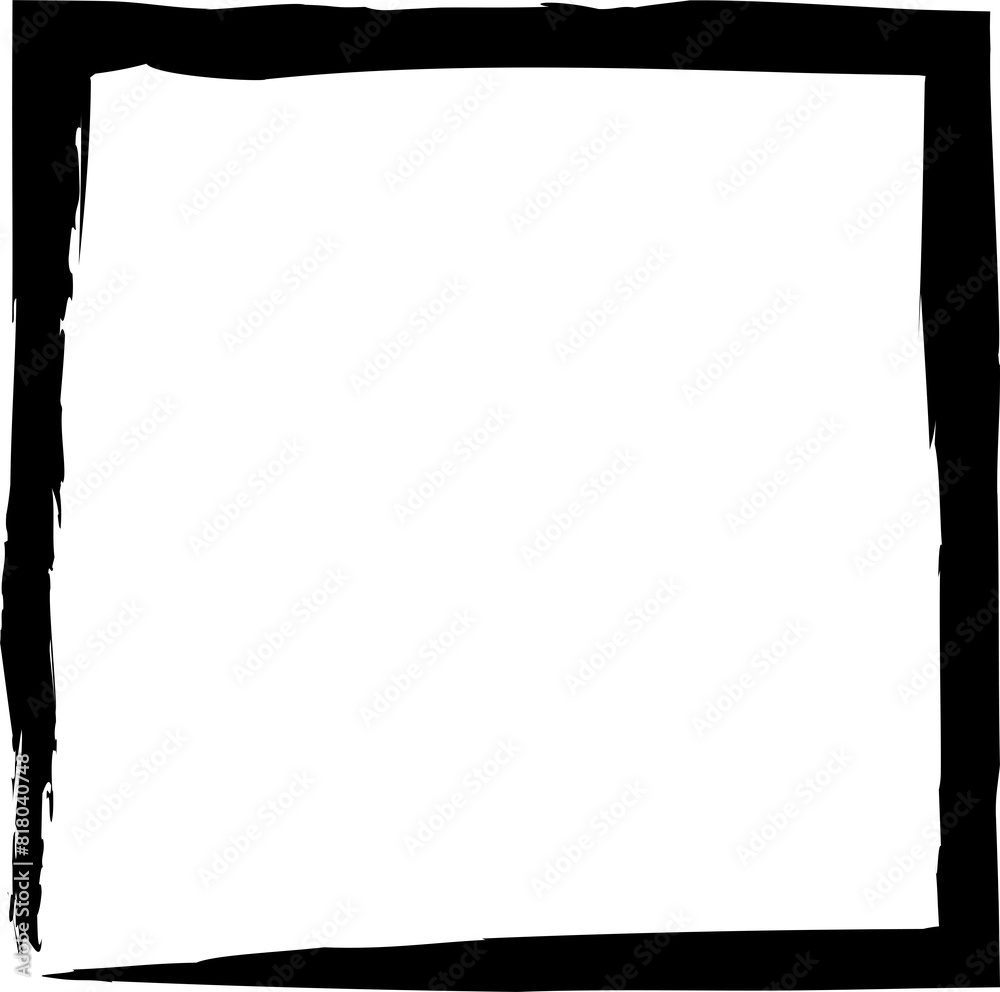 Obraz premium Square frames brush strokes. Set of design elements