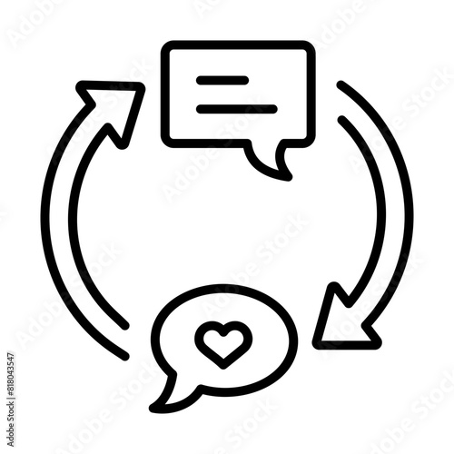 Here’s a linear icon of feedback loop 