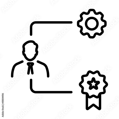 A well-designed linear icon of loyalty program 