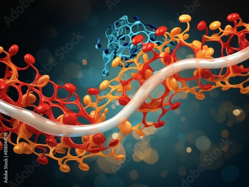 Design an image showing competitive and noncompetitive inhibition of enzyme activity. photo