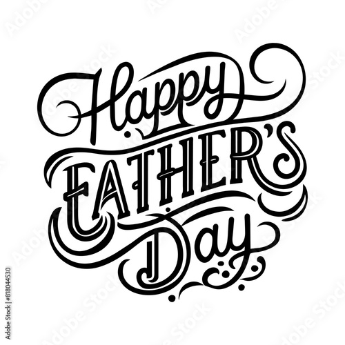 a black and white poster that says happy fathers day.