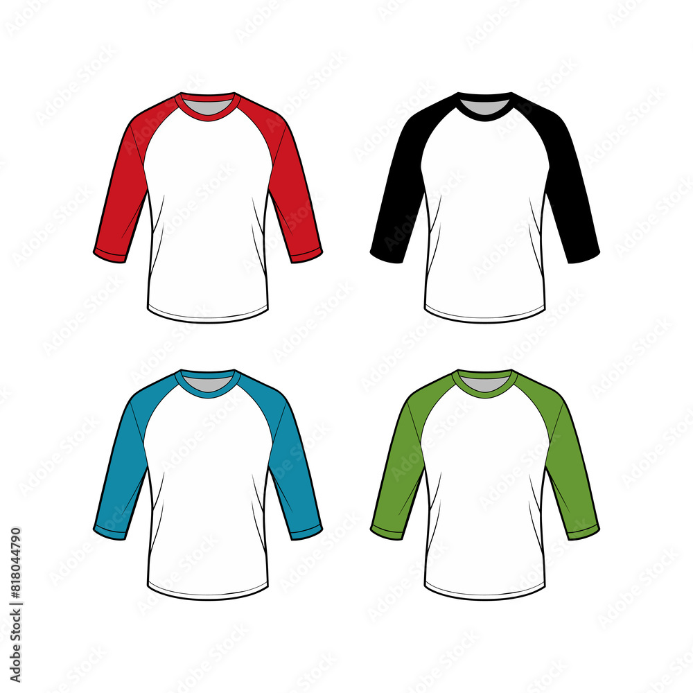 illustration of raglan t shirts illustration of raglan t shirts
