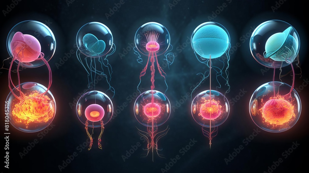 Design a visual of the stages of stem cell differentiation into various ...