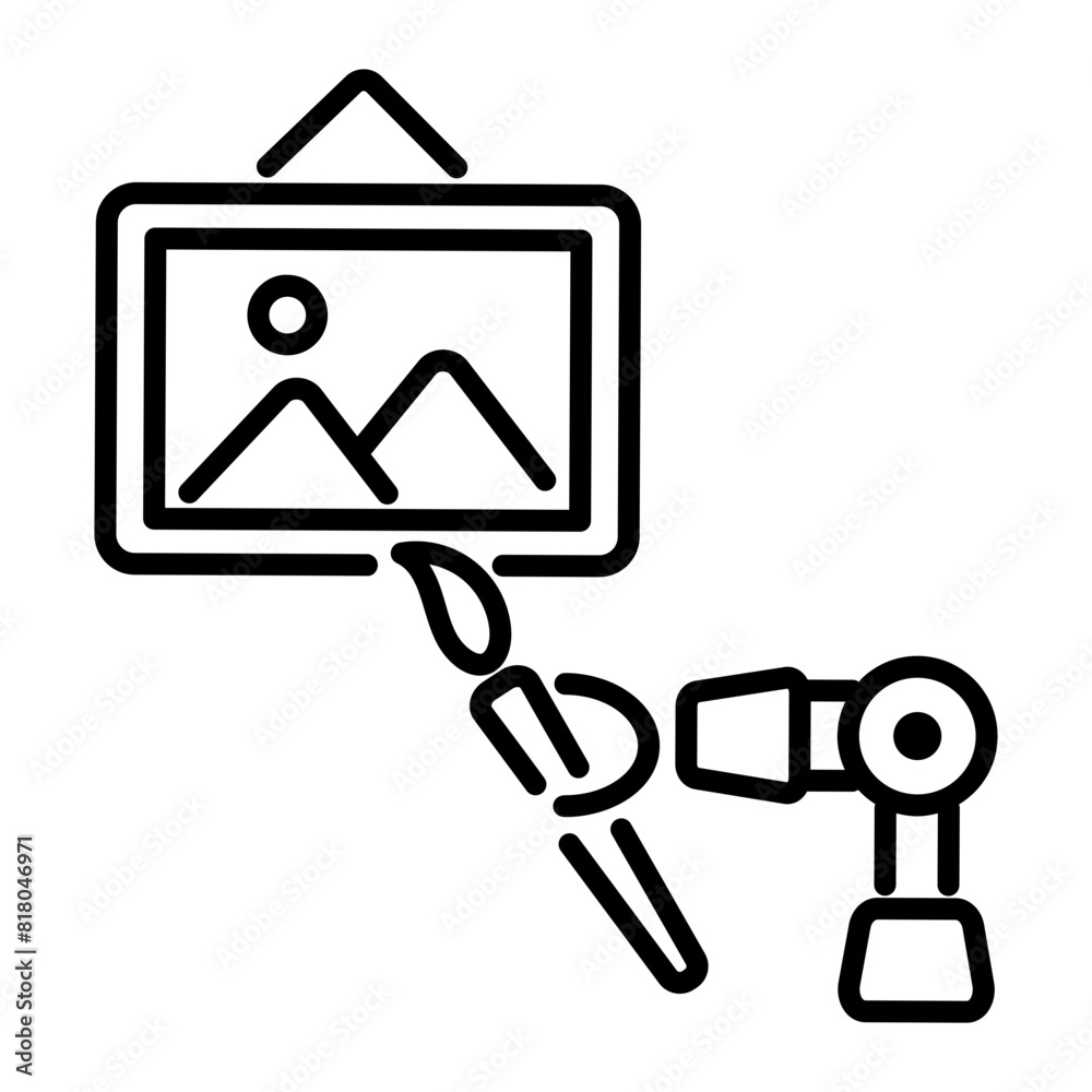 Download this linear icon of ai thinking Download this linear icon of ai thinking