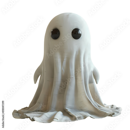 cute white cloth ghost without expression photo