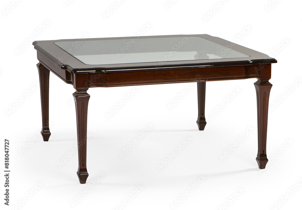 classic coffee table isolated on white background . classic coffee table isolated on white background .