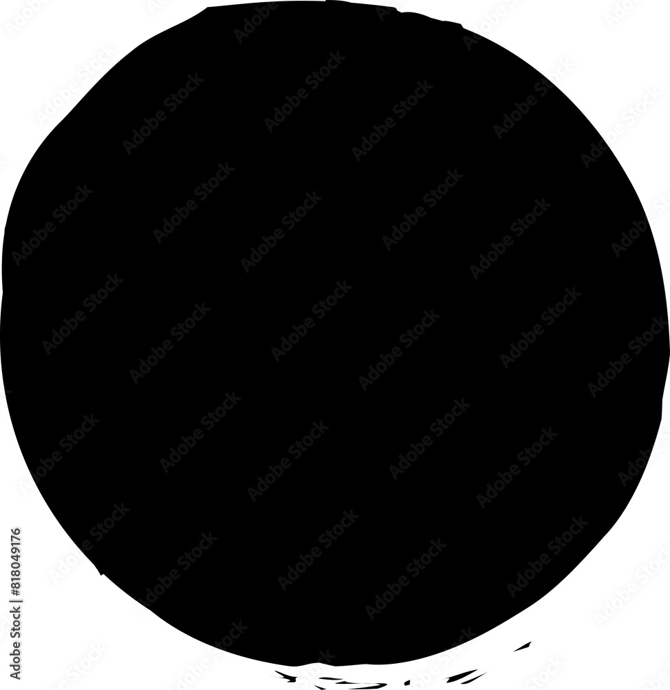Circle ink brush stroke, round shape Circle ink brush stroke, round shape