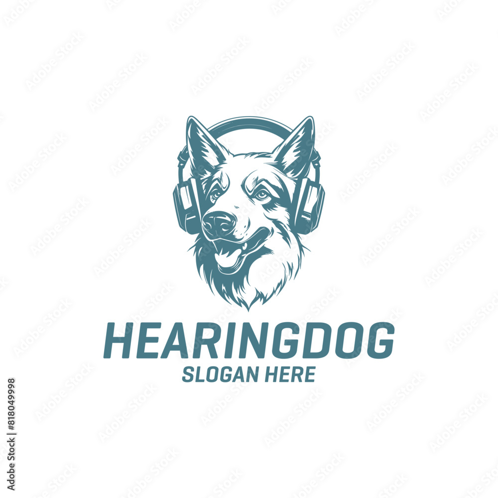 Dog music logo vector illustration Dog music logo vector illustration