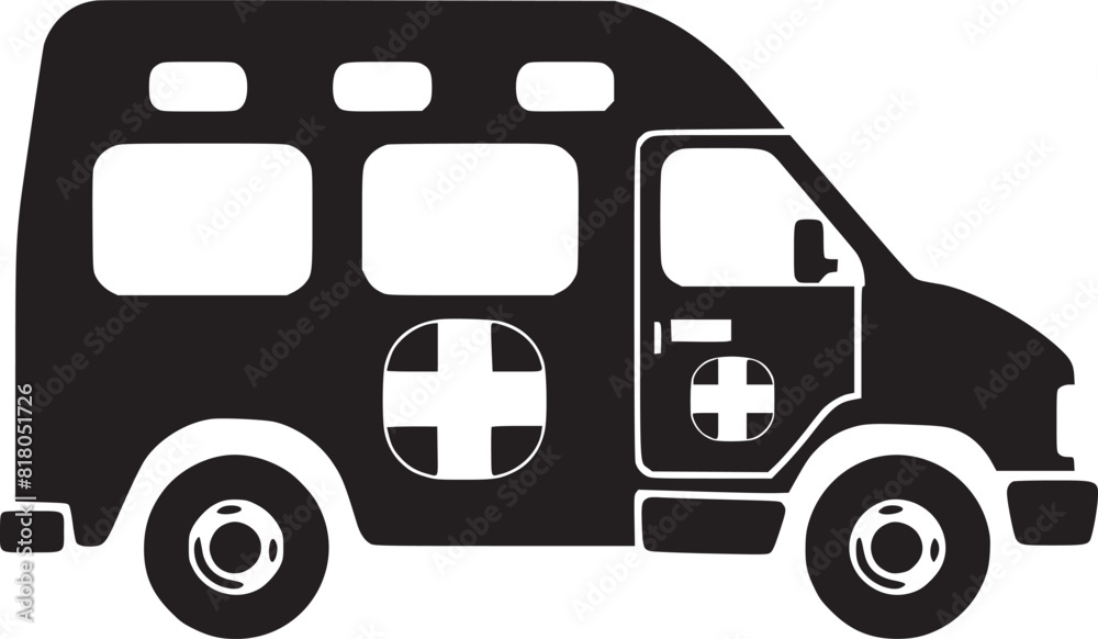 Ambulance icon on white background Ambulance icon on white background