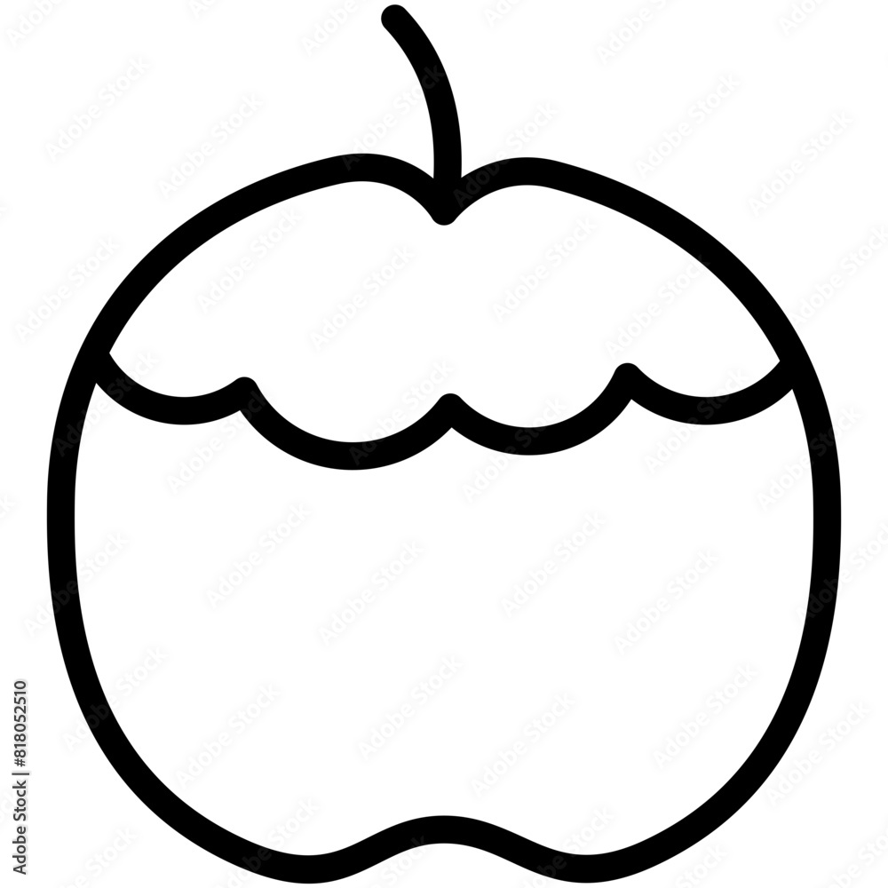 coconut line icon coconut line icon